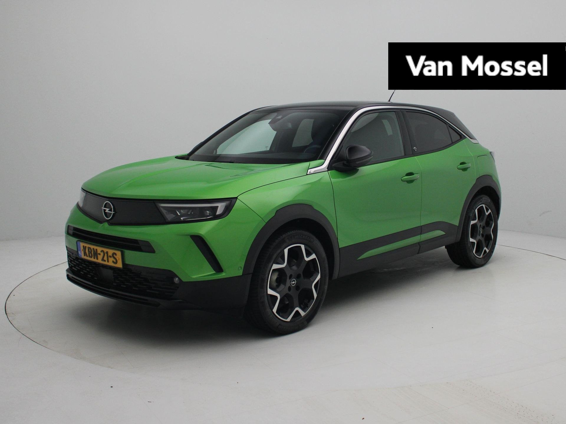 Opel Mokka-e Ultimate 50-kWh 11kw bl. | Camera | Alcantara |, Auto's, 12 maanden, 136 pk, Gebruikt, Verwarmde buitenspiegels