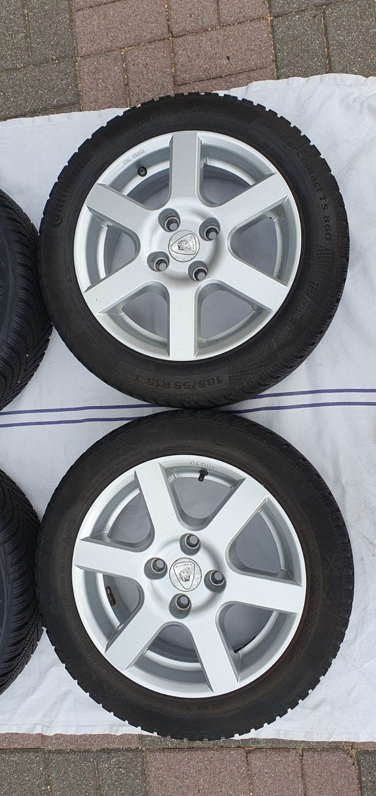 Set 15 inch velgen met winterbanden, Ophalen, Gebruikt, 15 inch, Banden en Velgen