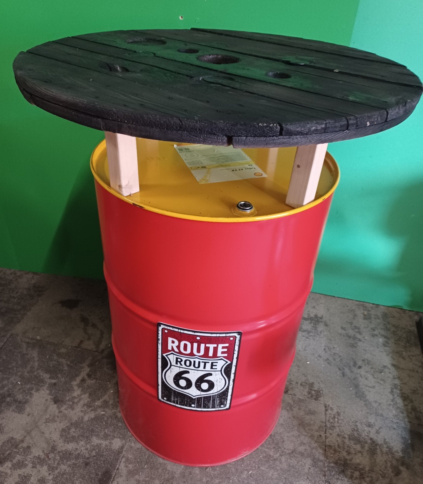 Sta-tafel route 66, Ophalen, Rond, 75 cm of meer, 60 cm of meer
