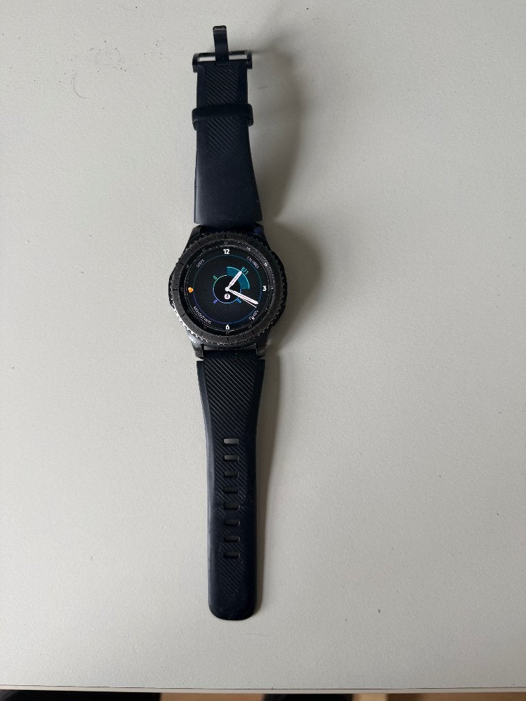 Samsung Gear S3 FRONTIER, Gebruikt, Zwart, Ophalen of Verzenden, Waterdicht