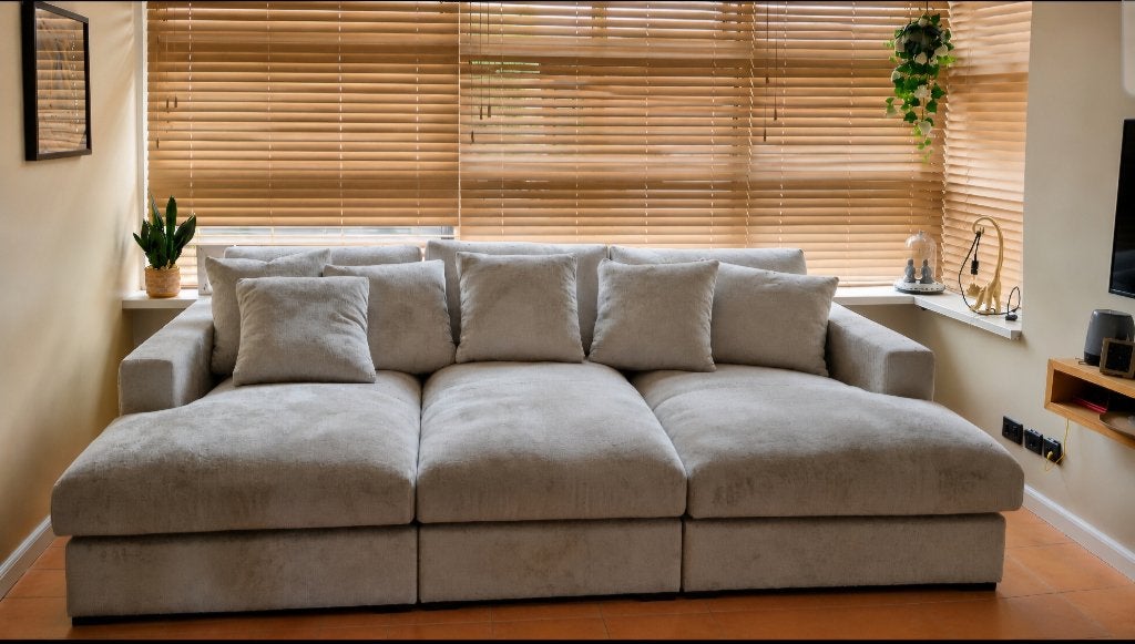 PIET KLERKX LOUNGE BANK 165CM DIEP Z.G.A.N., Ophalen, 250 tot 300 cm, Overige maten, Rechte bank