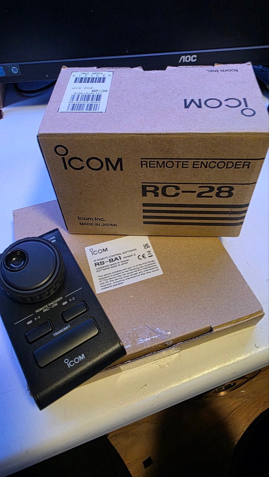 Icom RS-BA1 v2 met RC-28 remote encoder, Telecommunicatie, Ophalen of Verzenden, Zo goed als nieuw