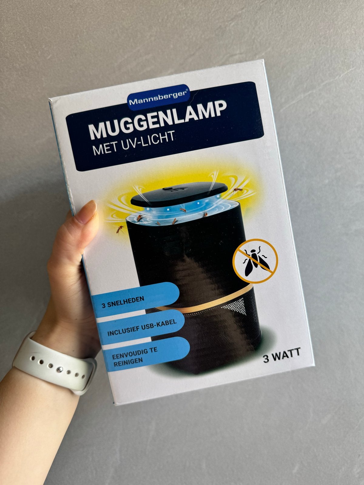 Mannsberger Muggenlamp met UV-licht - 3 snelheden, 3 Watt, Ophalen, Nieuw
