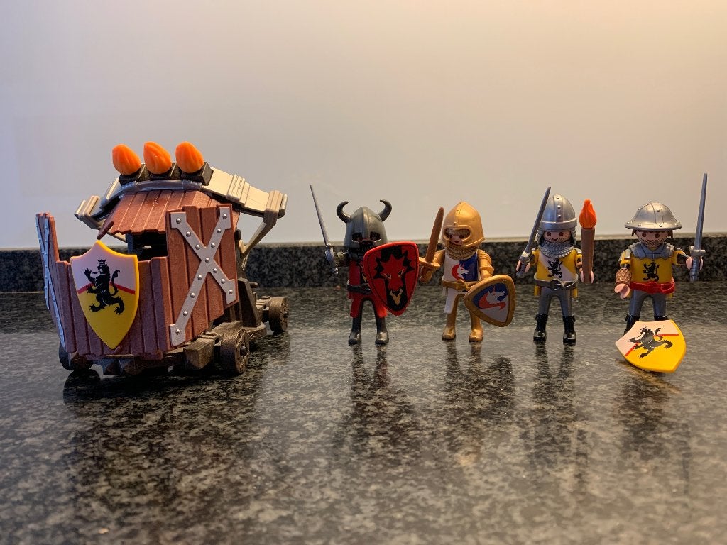 Playmobil Drievoudige ballista met Leeuwenridders – 4867, Voertuig, Zo goed als nieuw, Knights, Complete set