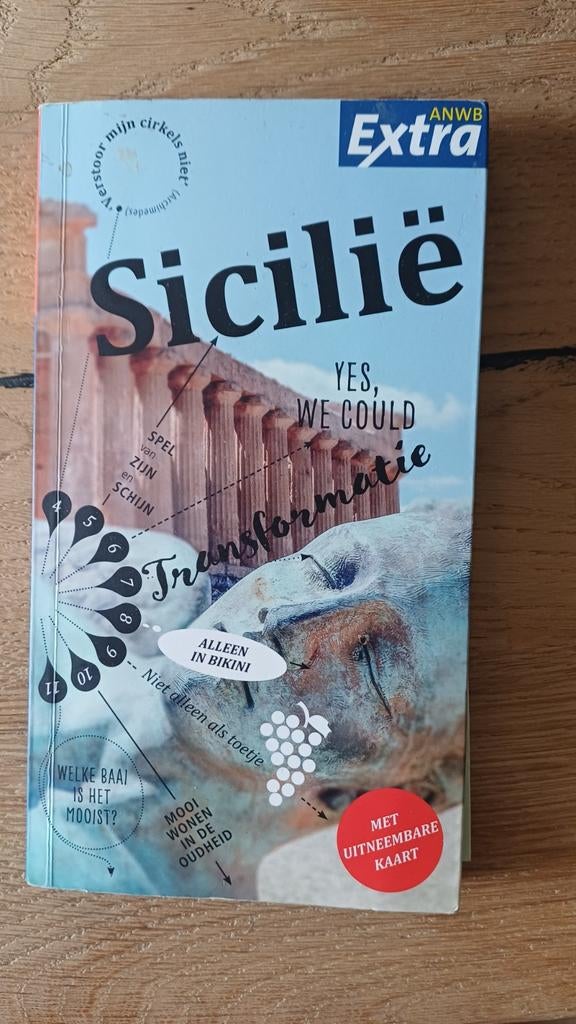 ANWB Extra Reisgids Sicilië met uitneembare kaart, Boeken, Europa, Ophalen of Verzenden, Zo goed als nieuw, Reisgids of -boek