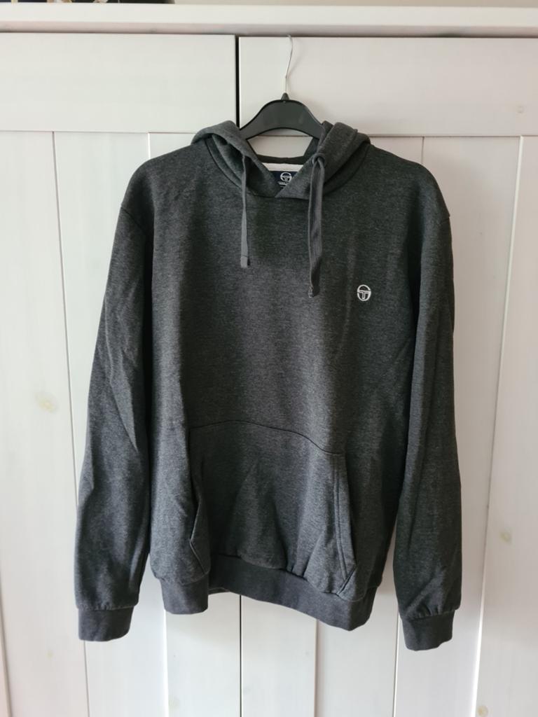 Sergio Tacchini Hoodie Heren Maat M - Comfortabele Trui, Maat 48/50 (M), Sergio Tacchini, Ophalen of Verzenden, Grijs