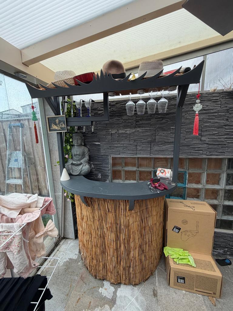 Unieke mini bar in Balinese stijl - Ophalen, Ophalen of Verzenden, Gebruikt