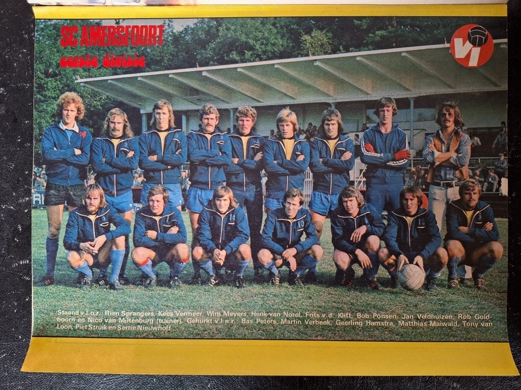 Oude unieke poster SC Amersfoort (1976), Ophalen of Verzenden, Zo goed als nieuw, Overige binnenlandse clubs, Poster, Plaatje of Sticker