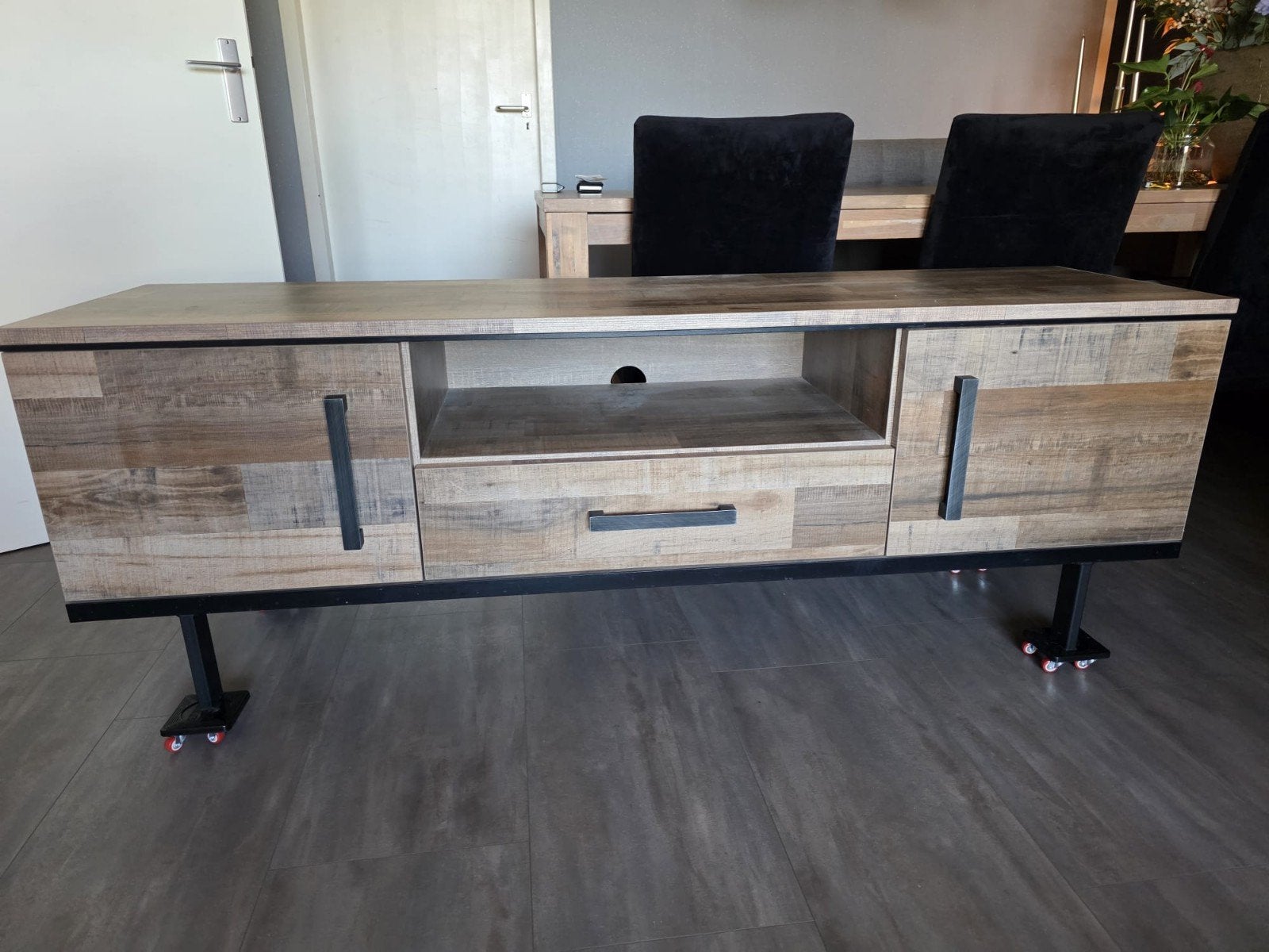 TV dressoir Lamulux Mumbai 175cm, Ophalen, Gebruikt, 150 tot 200 cm, Industrieel, Modern