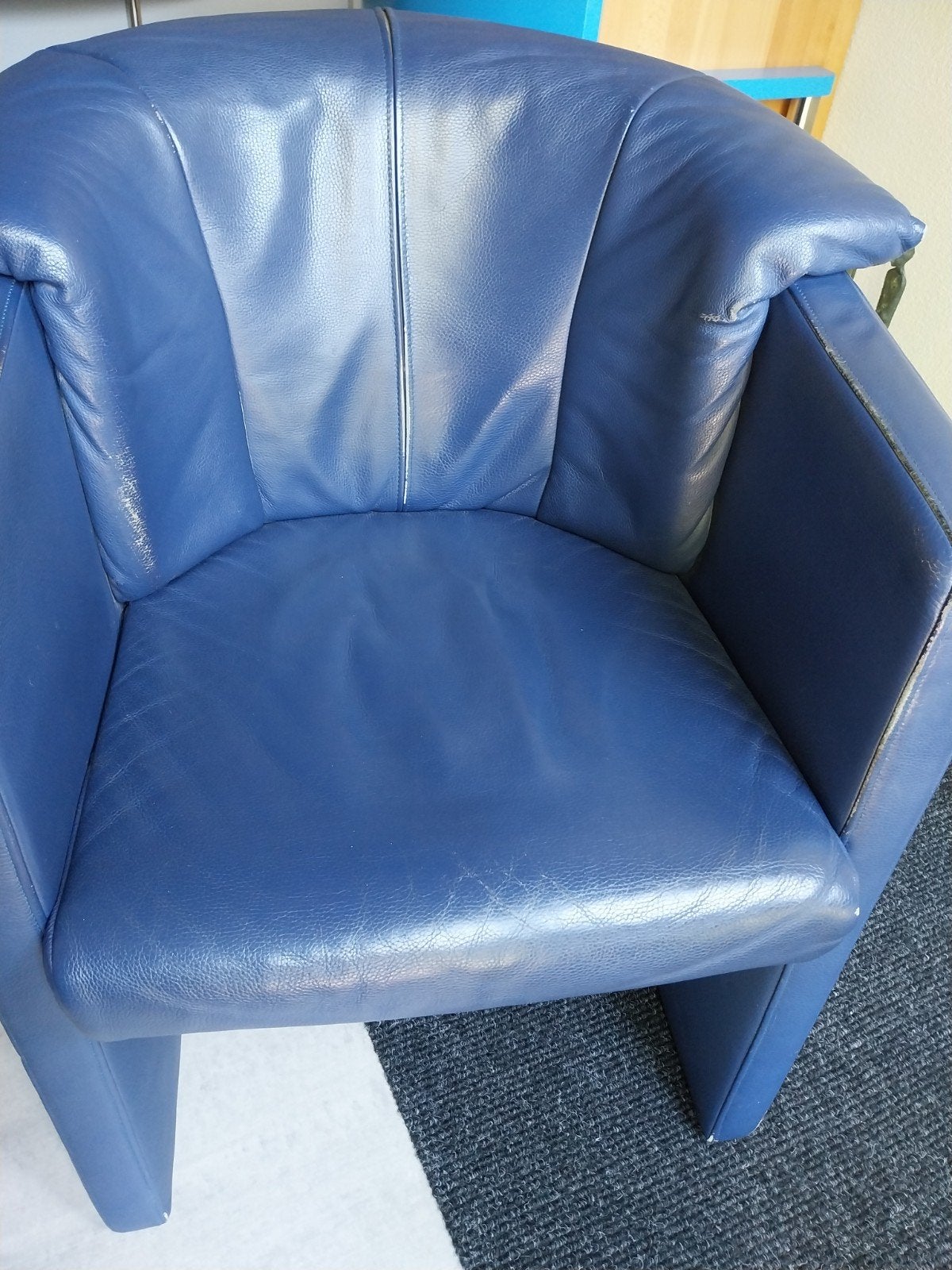 Designer fauteuil Rolf Benz - Comfortabel en stijlvol, Ophalen, Gebruikt, Minder dan 75 cm, Leer