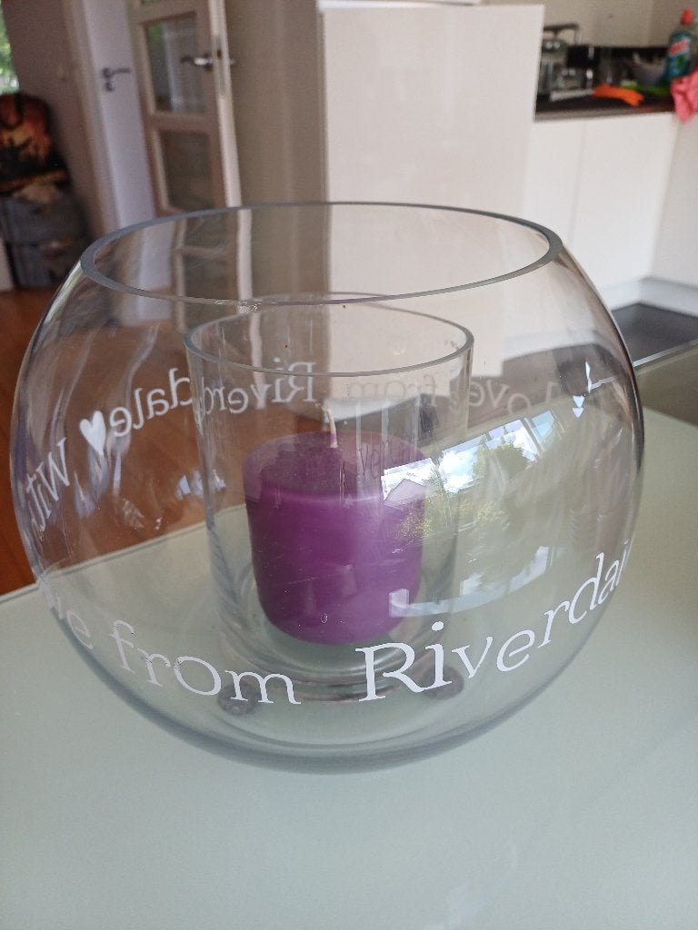 Riverdale vaas, Ophalen, Zo goed als nieuw, Overige kleuren, Glas