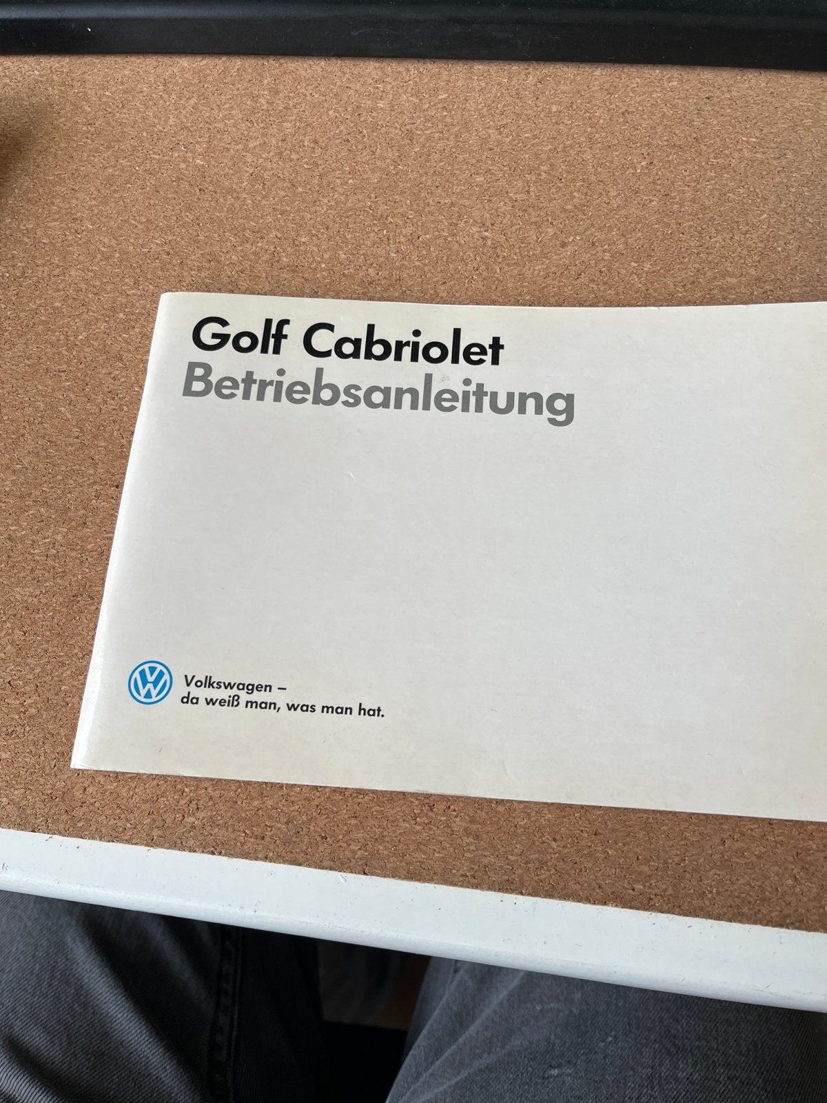 Handleiding Volkswagen Golf 1 Cabriolet (Duits), Ophalen of Verzenden