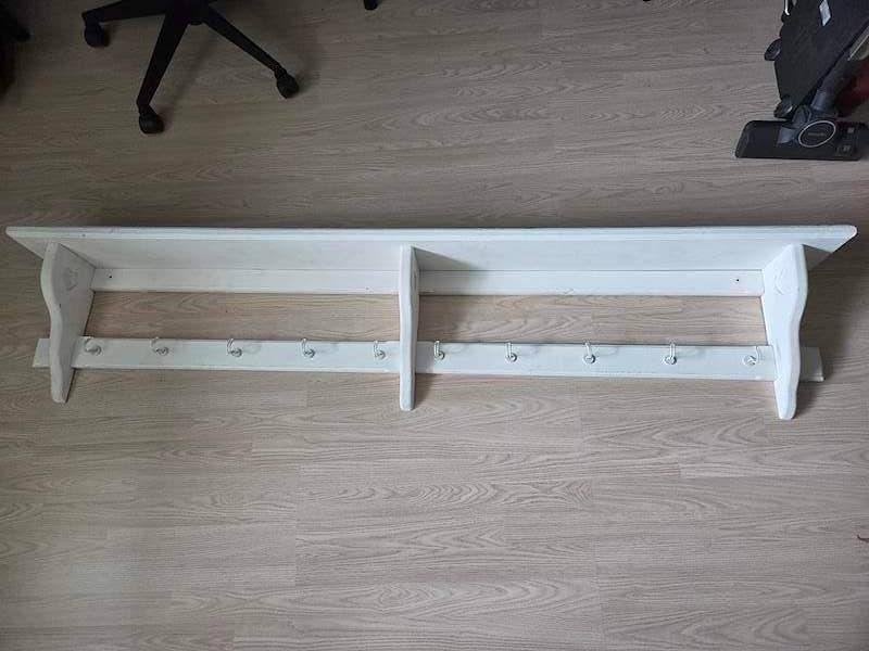 Kapstok landelijk wit (190 cm), Gebruikt, Minder dan 100 cm, Hout, Ophalen