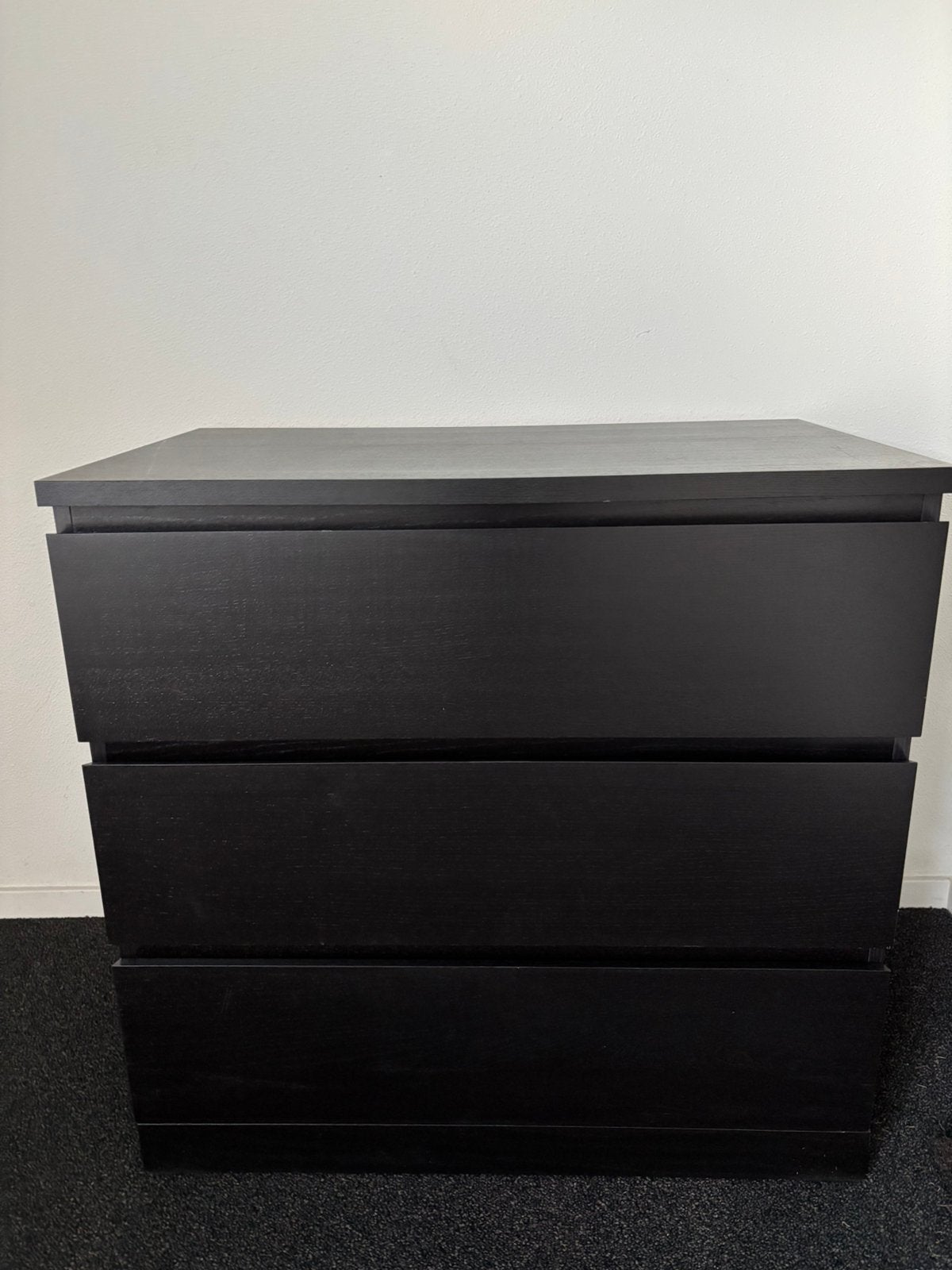Ikea Malm ladekast 3 lades zwartbruin /drawer unit 3 drawers, Ophalen, Gebruikt, 50 tot 100 cm, 3 of 4 laden
