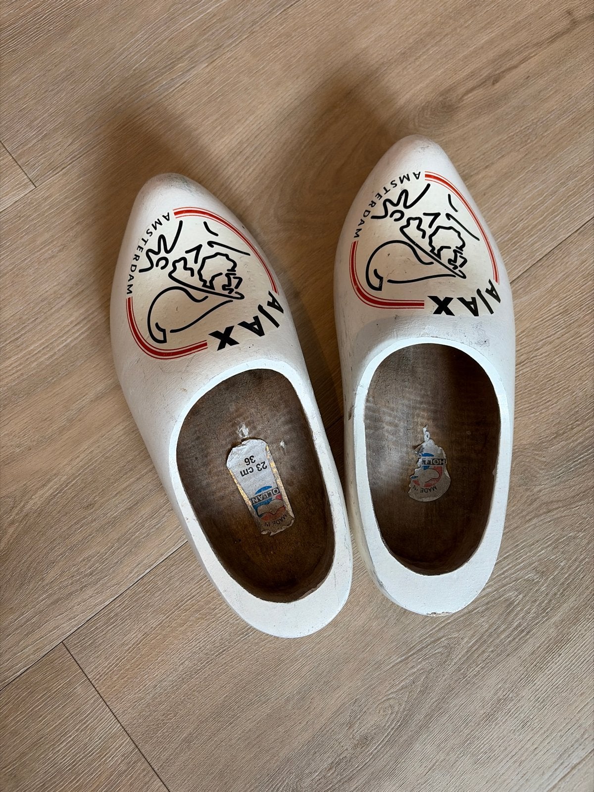 Unieke Ajax klompen - Maat 36 (23 cm), Ophalen, Gebruikt, Kinderen, Laarzen