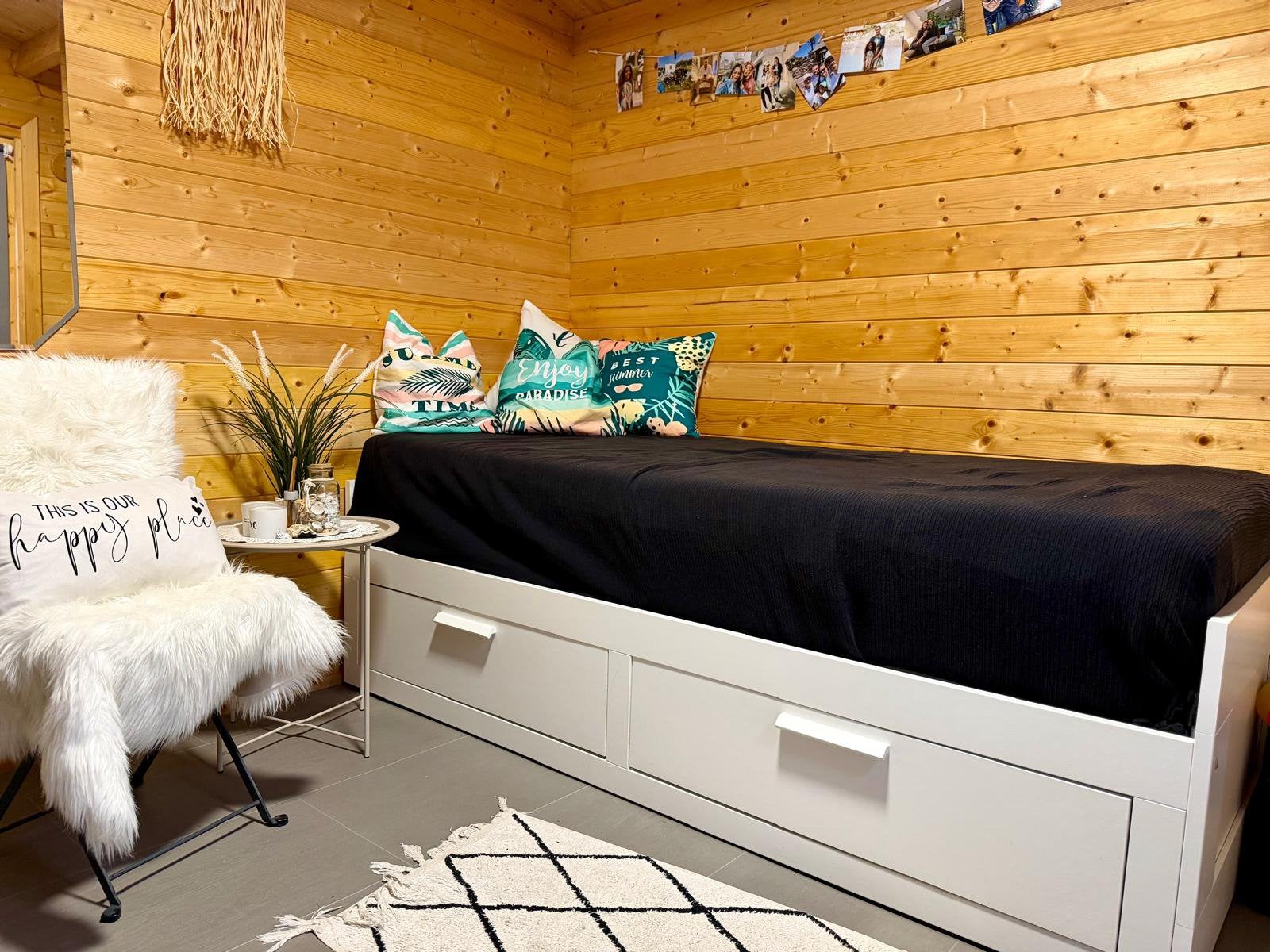 IKEA-tweepersoonsbed met lades, Ophalen, Wit, Tweepersoons, 200 cm