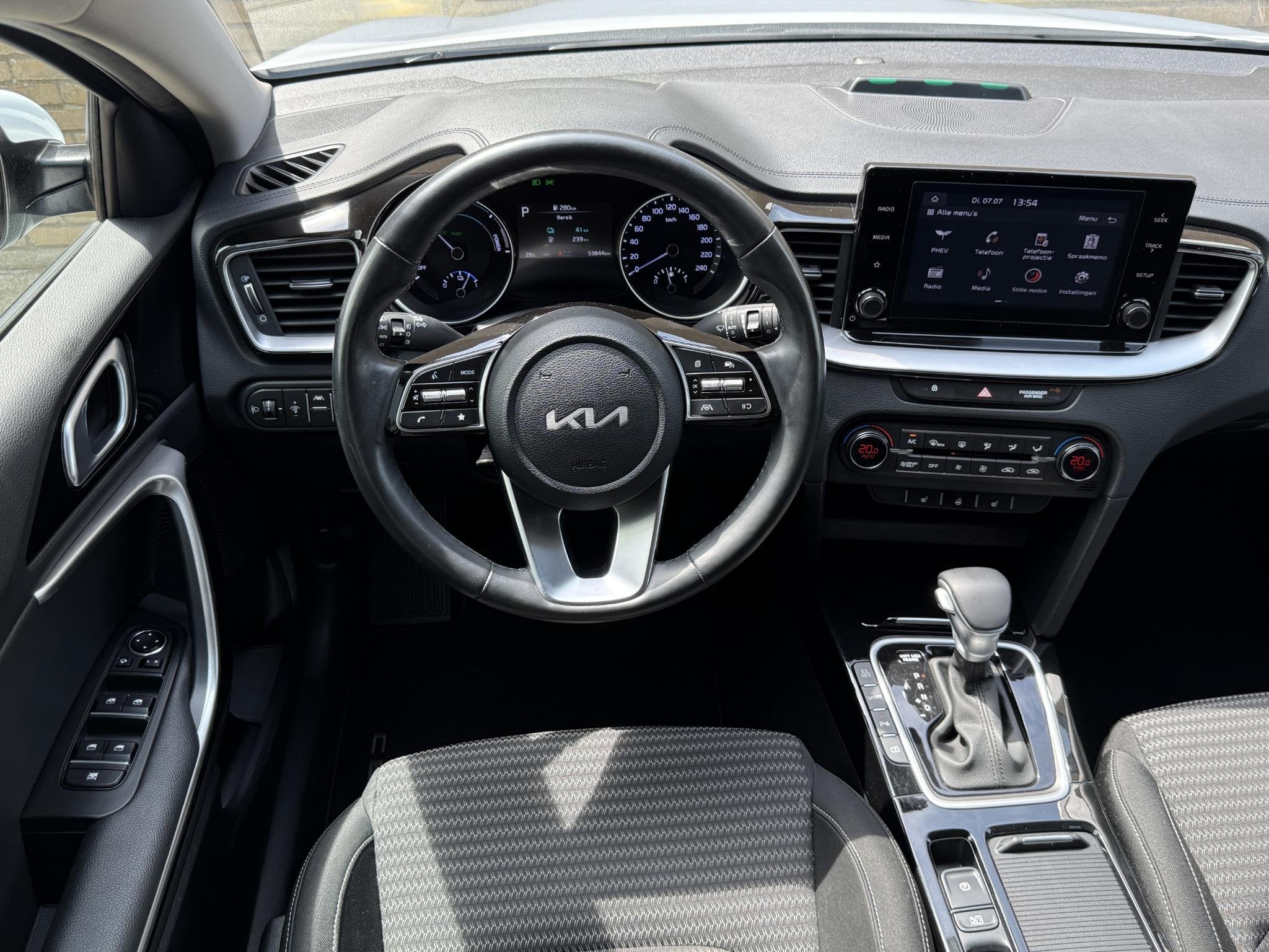 Kia Ceed Sportswagon 1.6 GDI PHEV DynamicLine | Facelift | C, Auto's, Kia, Stof, Gebruikt, Wit, Plug-in hybride