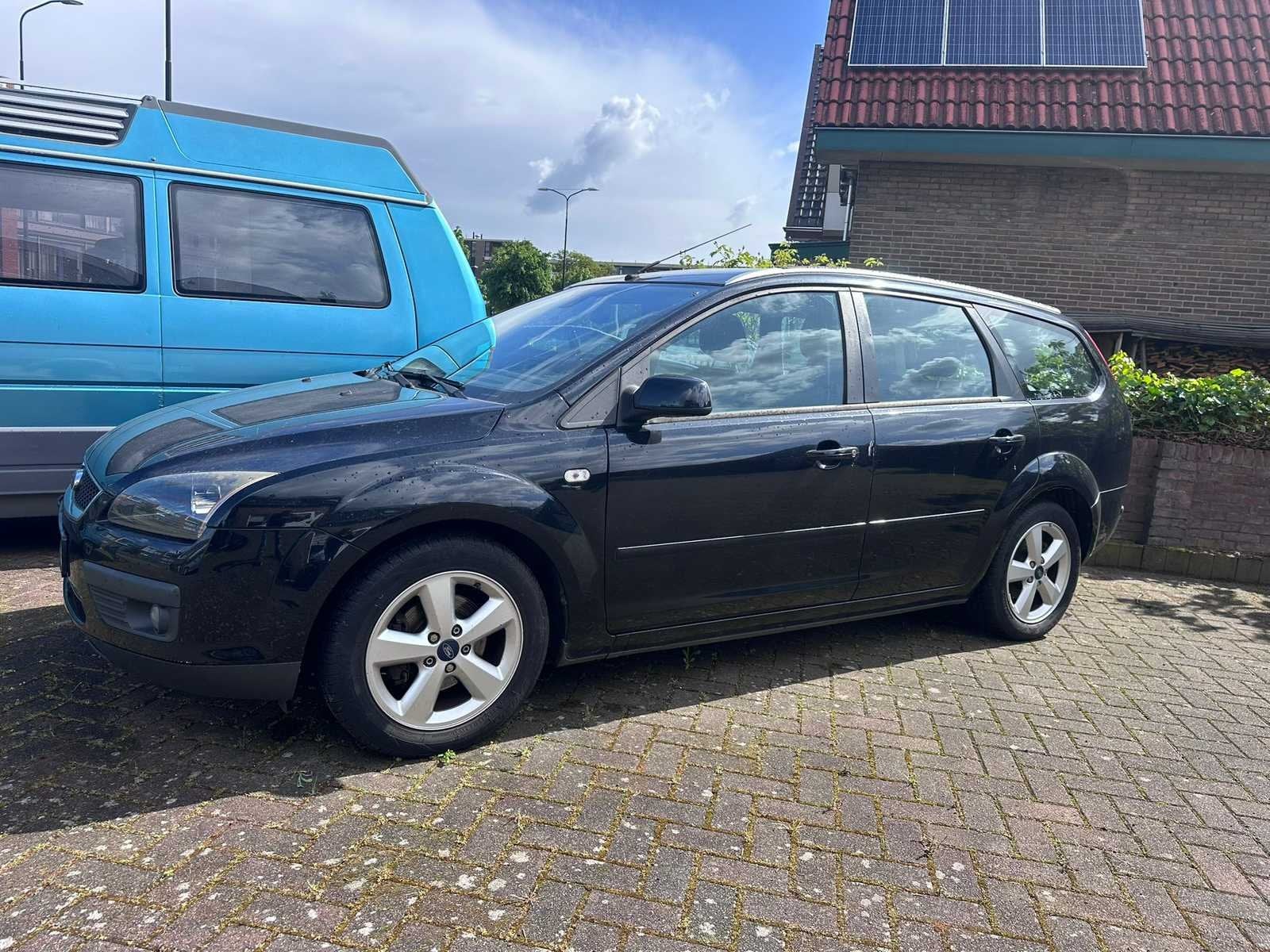 2008 Ford Focus Wagon 1.8-16V Amb. FlexiF. Personenauto, Auto's, 125 pk, Gebruikt, 4 cilinders, Zwart