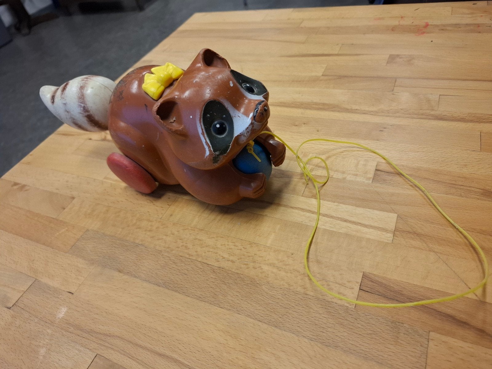 Vintage Fisher-Price Rammelaar Eekhoorn Trekdier, Ophalen of Verzenden