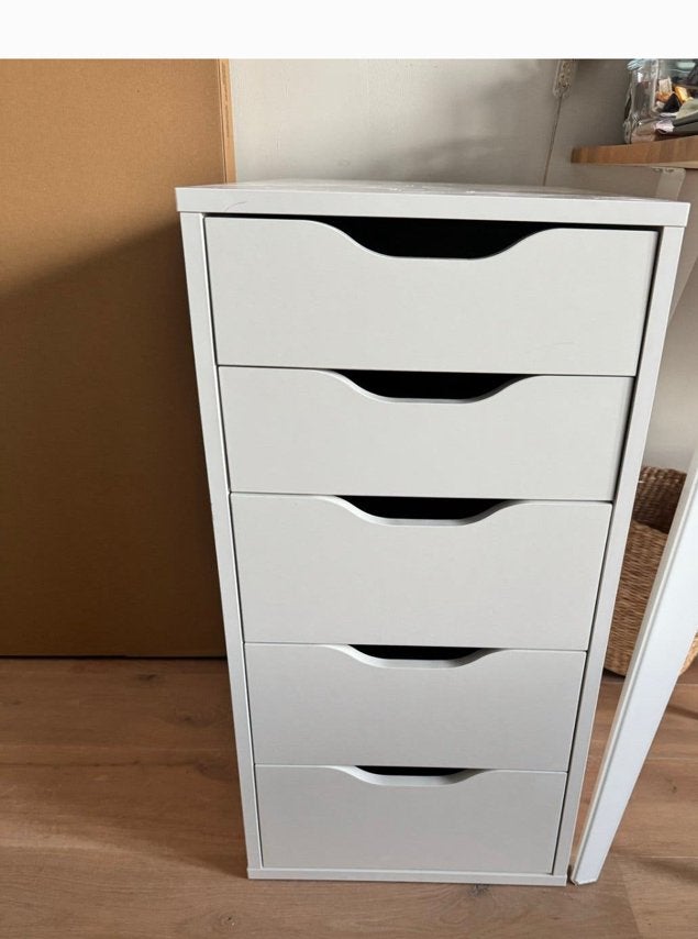 IKEA Alex ladenblok met 5 lades - Zeer goede staat, Ophalen, Overige materialen, Minder dan 50 cm, 5 laden of meer