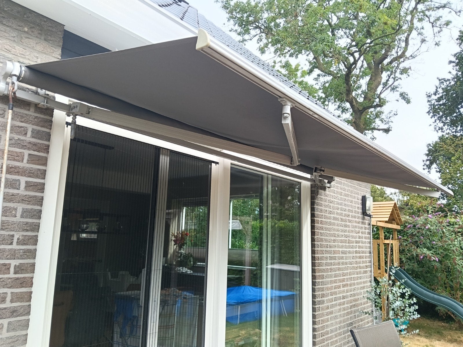 knikarmscherm 3,5 x 2,5 meter, Ophalen, Gebruikt, 150 tot 300 cm, 250 cm tot 450 cm