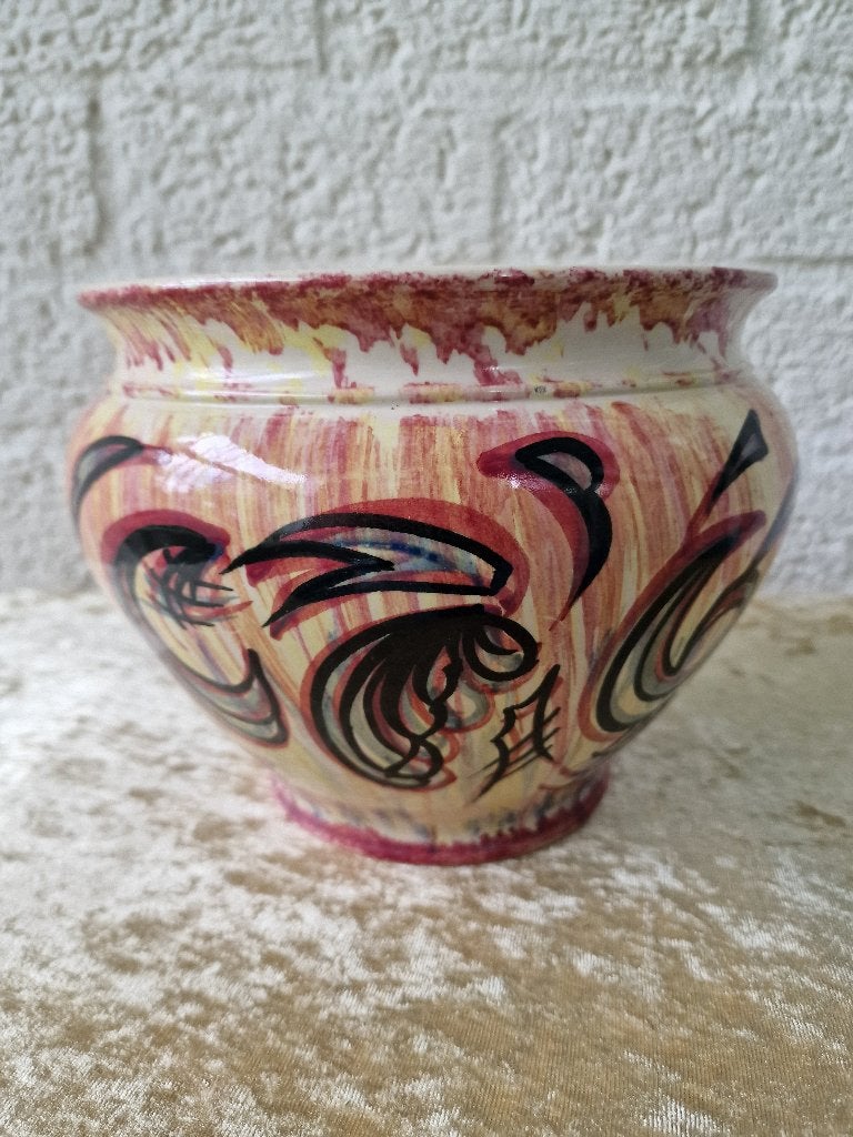 Vintage JEBO Holland cachepot / bloempot 20 cm, Rond, Ophalen of Verzenden, Aardewerk, Minder dan 40 cm