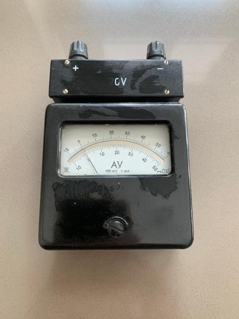 Analoge Volt Ampère VA meter vintage, Ophalen of Verzenden, Gebruikt