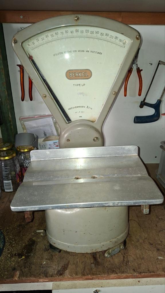 Vintage Berkel LP Weegschaal 1968 - 3.2kg Mechanisch, Antiek en Kunst, Antiek | Overige Antiek, Ophalen of Verzenden