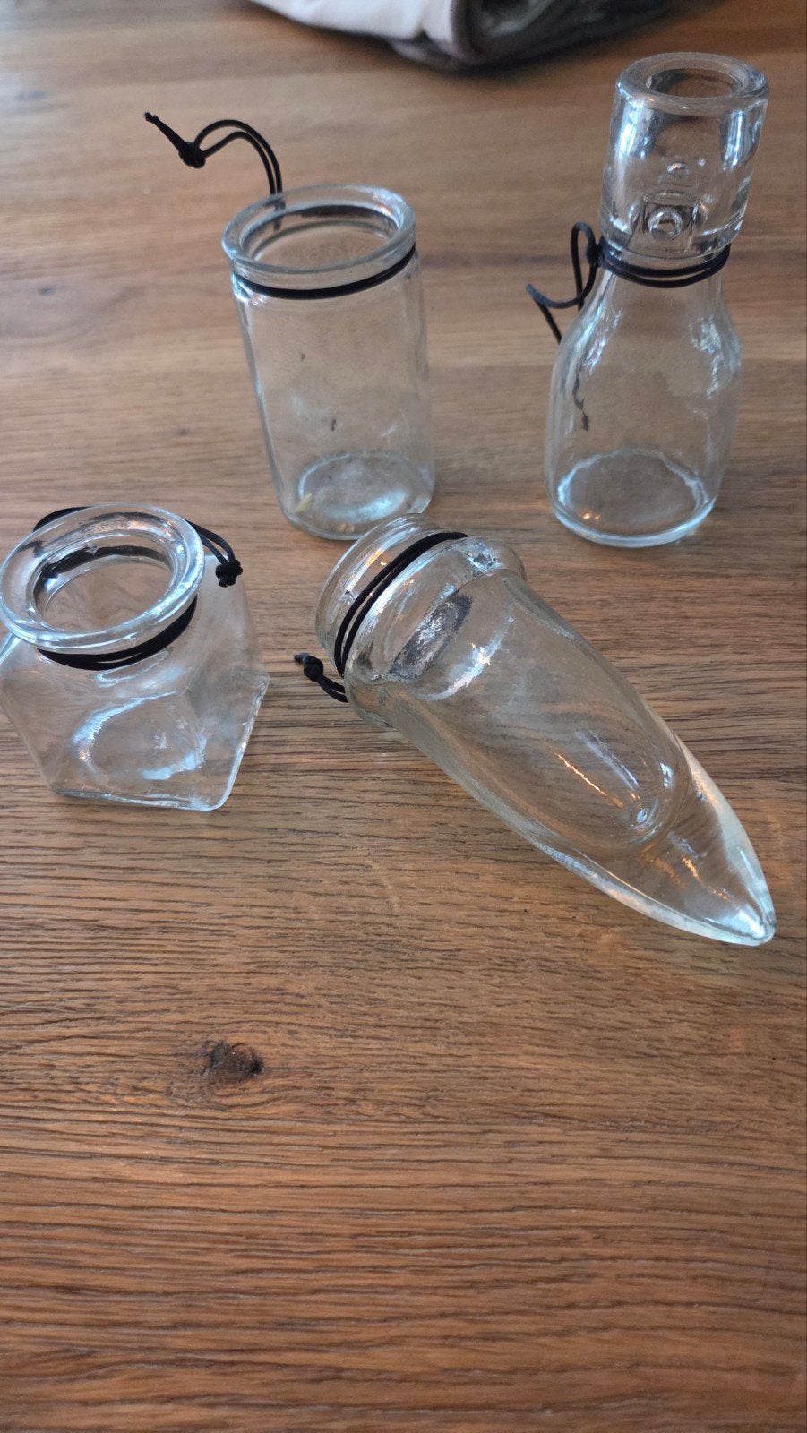 Set van 16 diverse glazen vaasjes/flesjess, Ophalen of Verzenden, Nieuw, Glas