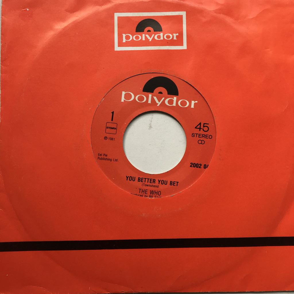 SWC  The Who (en solo) 6 singles €15 ook los te koop, Fotohoes, Ophalen of Verzenden, Zo goed als nieuw, Rock en Metal