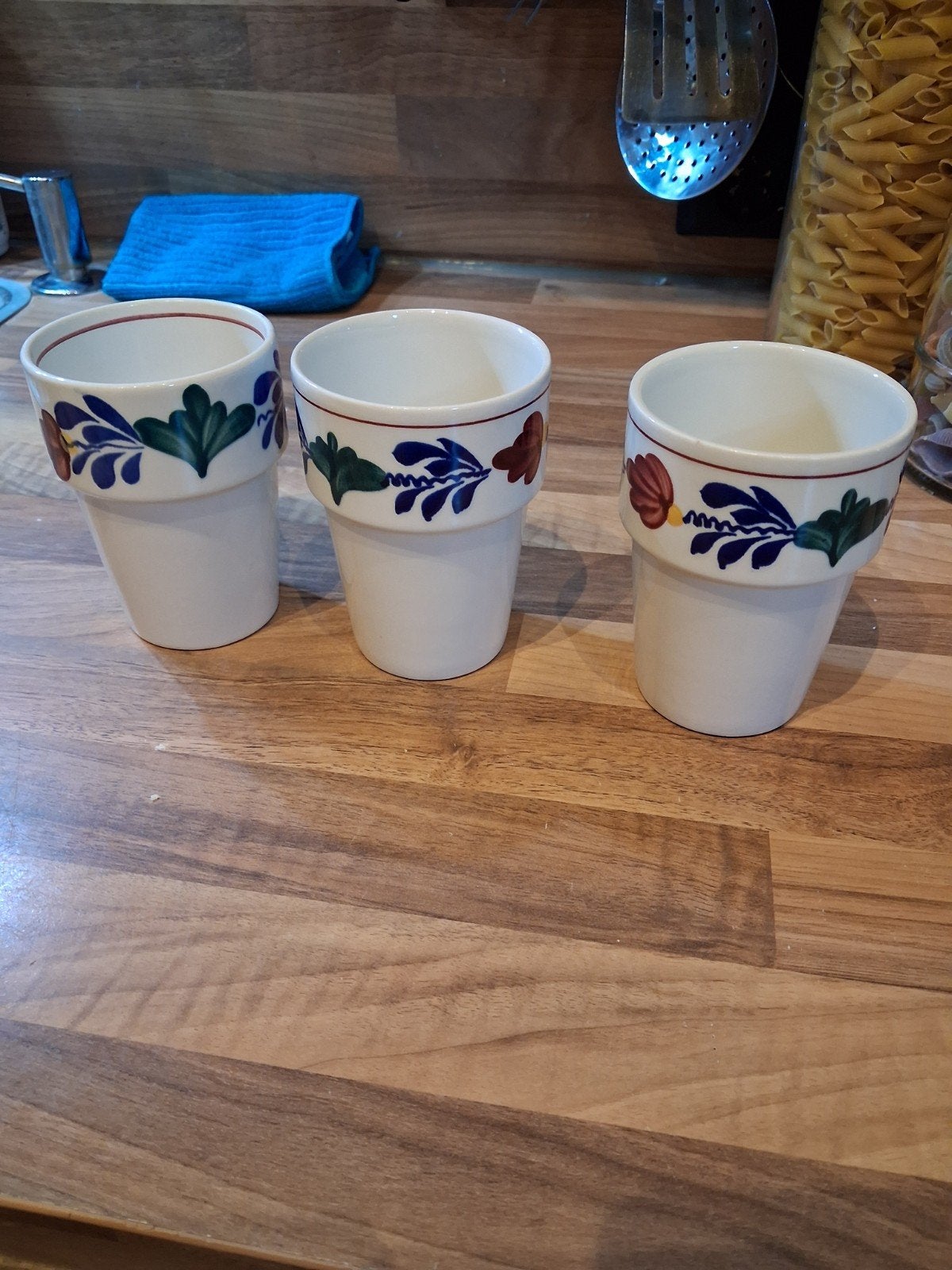Melkbekers Boerenbont - Zeer Nette Staat, Huis en Inrichting, Keramiek, Landelijk/Boerenbont, Zo goed als nieuw, Royal Boch