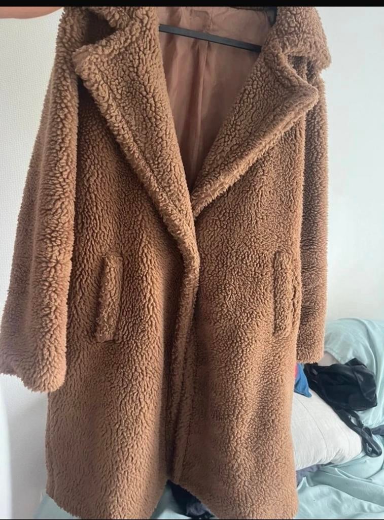 Bruine teddy jas, Kleding | Dames, Jassen | Winter, Ophalen of Verzenden, Gedragen, Maat 38/40 (M), Bruin