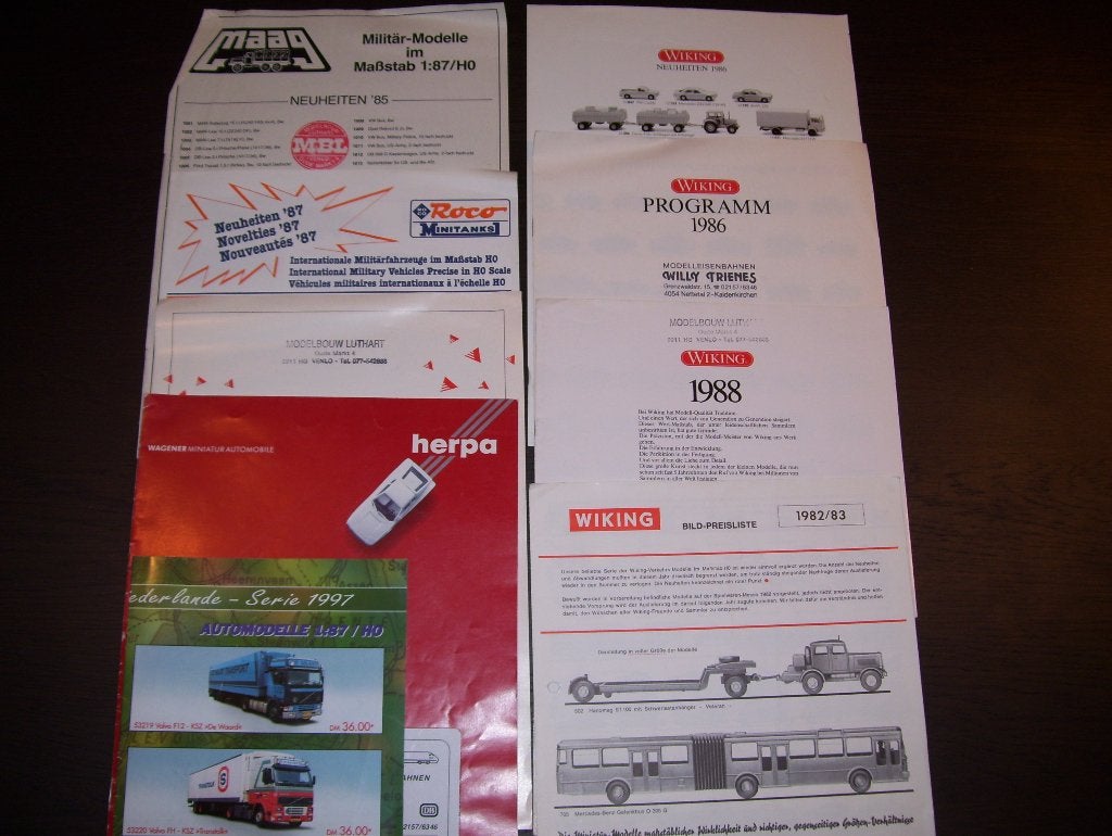 folders herpa/Wiking 1/87, Hobby en Vrije tijd, Ophalen of Verzenden, Gebruikt, Overige typen, Herpa