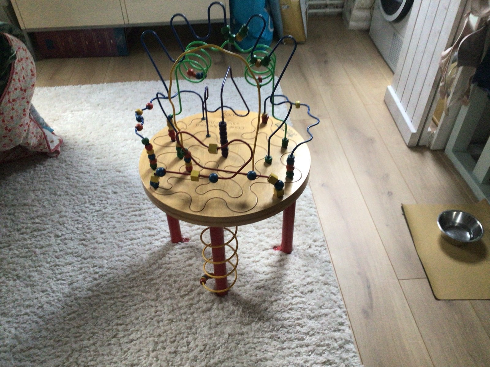 Educatief kralenframe/activiteitentafel van Educo zie foto,s, Ophalen, Gebruikt, Overige typen