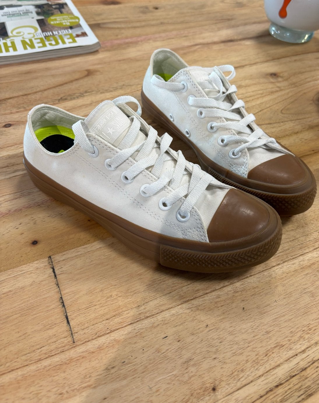 Nieuw! Converse Chuck Taylor II Ox Gumsole - Wit/Bruin - 39, Wit, Nieuw, Ophalen of Verzenden, Sneakers of Gympen