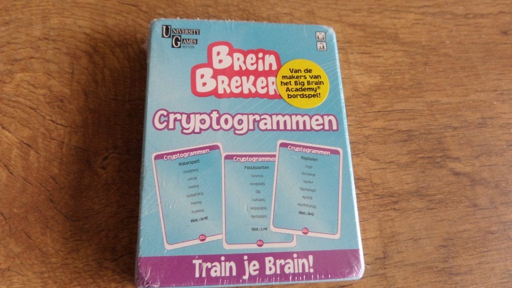 Breinbrekers cryptogrammen nieuw in seal!!! train je brain, Ophalen of Verzenden, Minder dan 500 stukjes, Nieuw, Overige typen