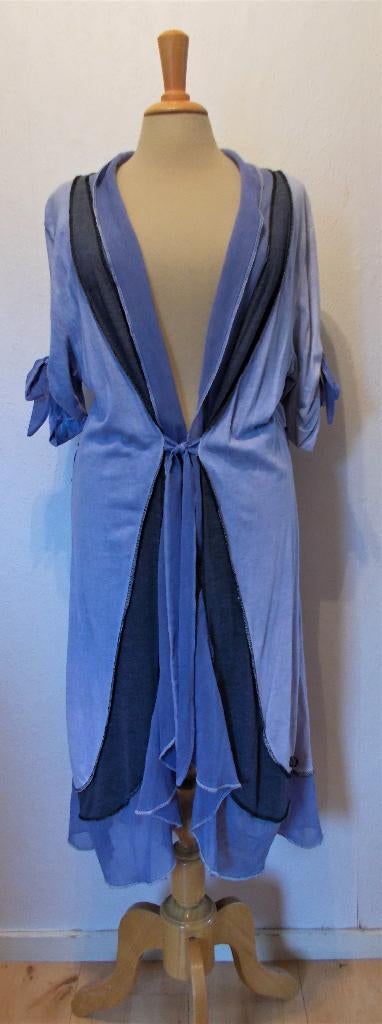 Apart katoen/viscose blauw vest/jurk van Didi! L, Maat 42/44 (L), Zo goed als nieuw, Onder de knie, Verzenden