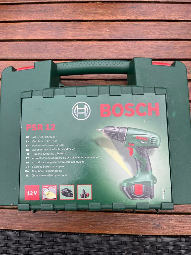 Bosch PSR 12 accuboormachine, Ophalen of Verzenden, Gebruikt, Boor- en Schroefmachine