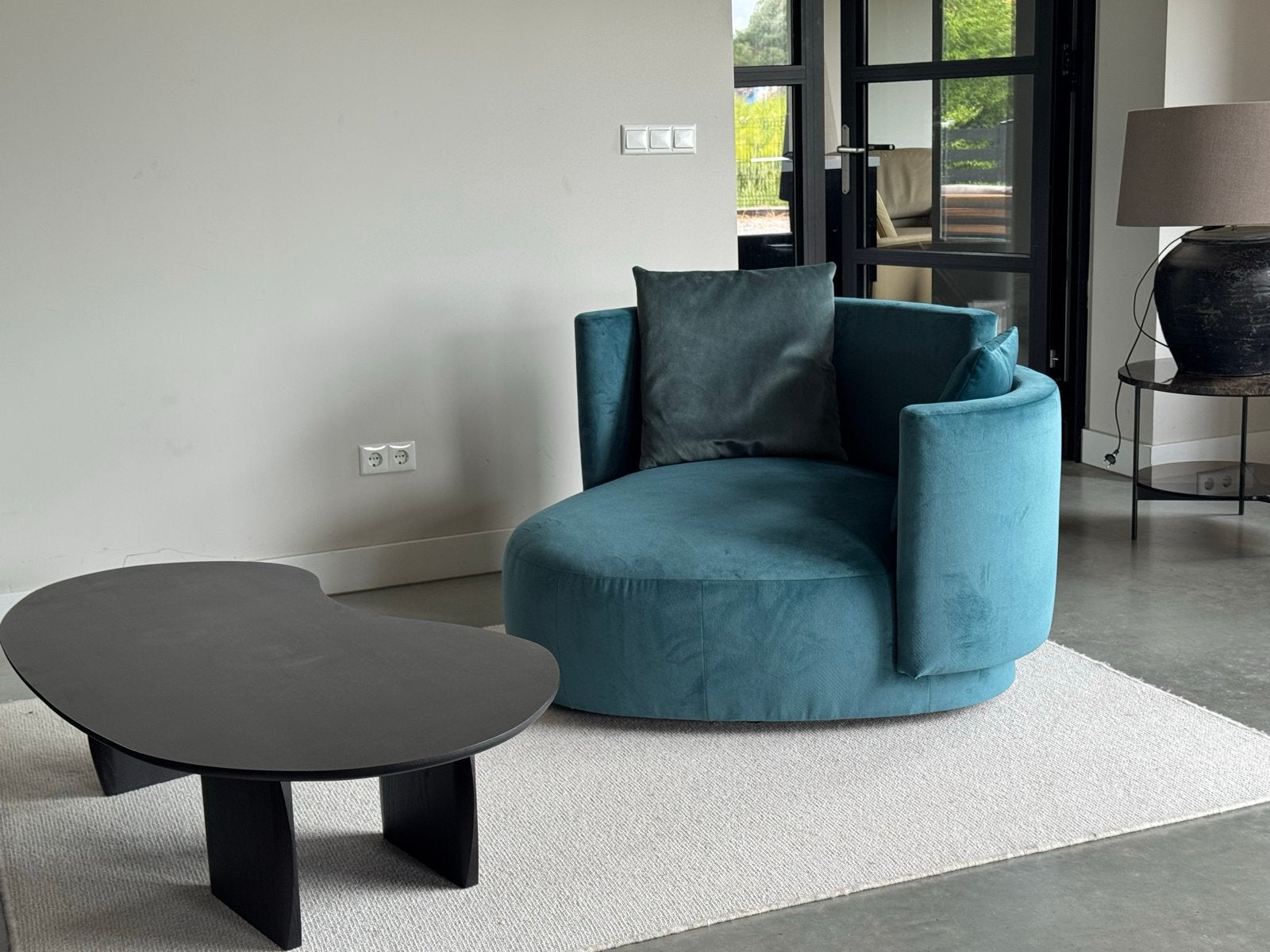 Passe Partout fauteuil, 2x poef en kussens, Huis en Inrichting, Fauteuils, 125 tot 150 cm, Verzenden, Zo goed als nieuw, X