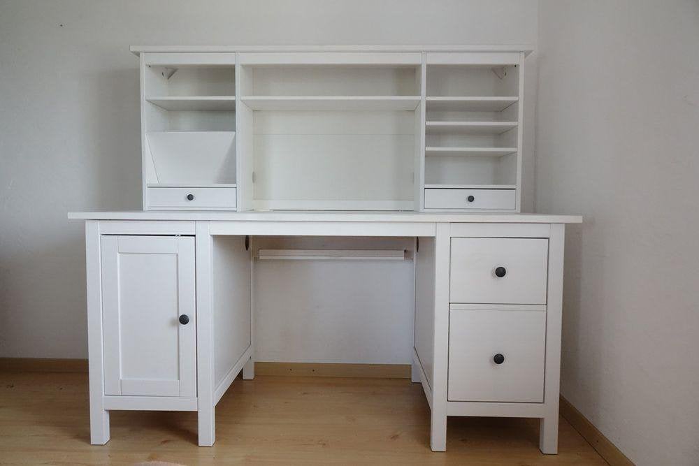 IKEA HEMNES opzetstuk voor een bureau in wit, Huis en Inrichting, Bureaus, Overige typen, Opzetstuk, Hout, Nieuw