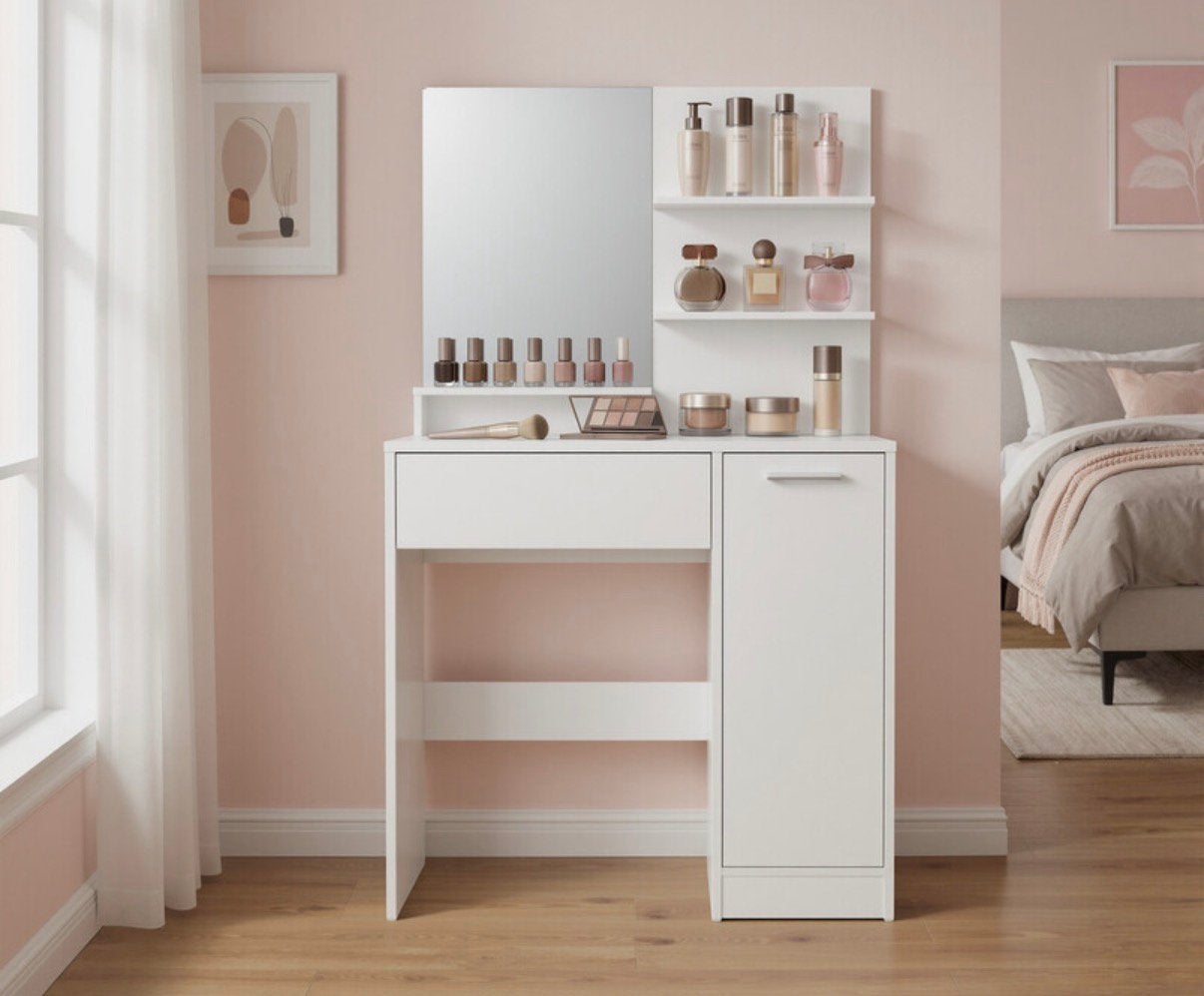 Mooie nieuwe make-up tafel in doos, Ophalen, Nieuw, 50 tot 100 cm, Minder dan 100 cm