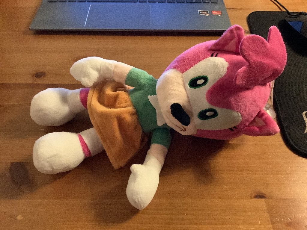 Sonic the Hedgehog knuffel Amy lengte 25 cm met zuignap, Kinderen en Baby's, Ophalen of Verzenden, Gebruikt, Roze, Overige typen