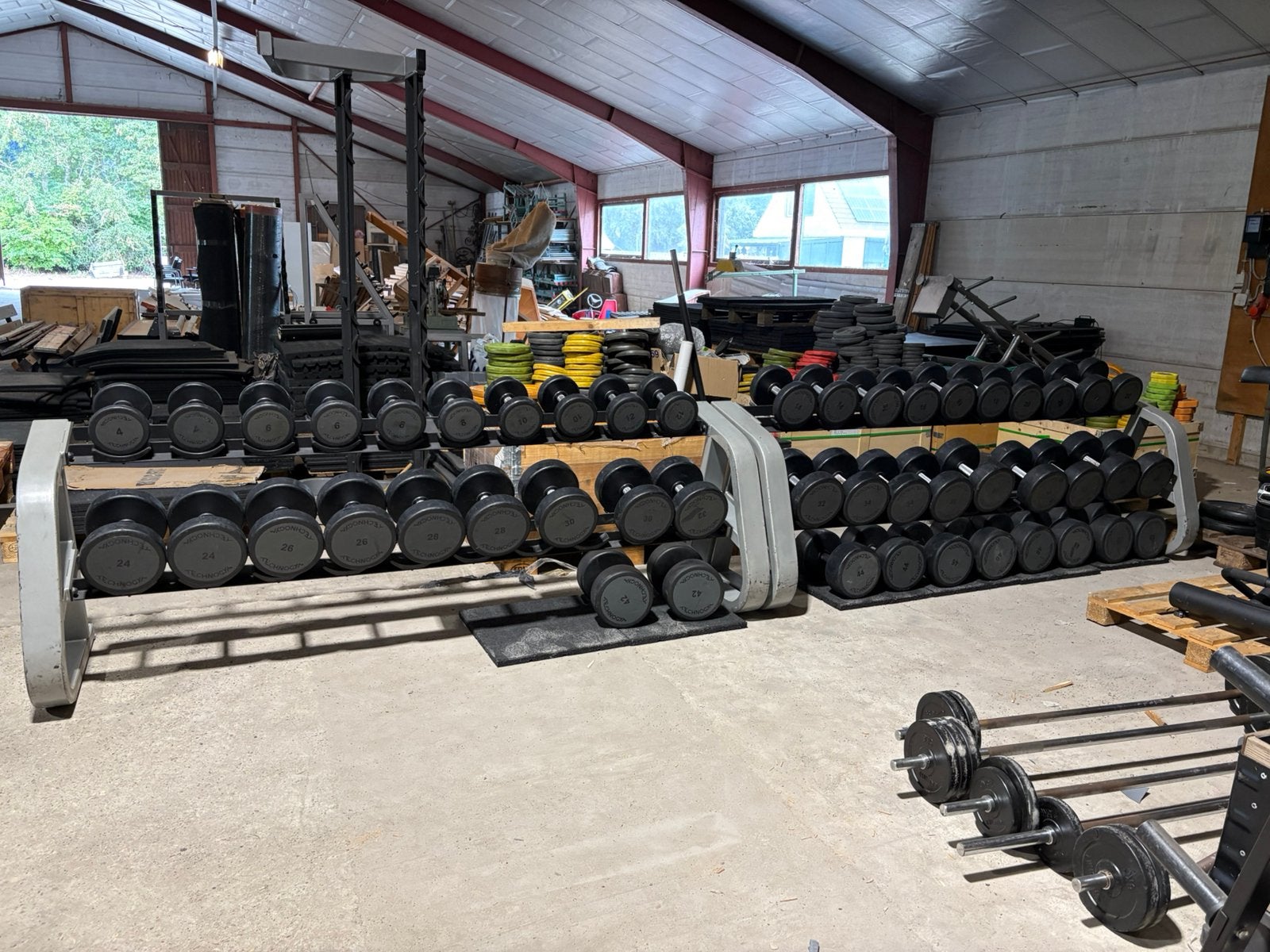 Technogym pu urethane dumbbell set 4-50 kg gewichten, Sport en Fitness, Ophalen, Dumbbell, 4-50 kg, Dumbbells