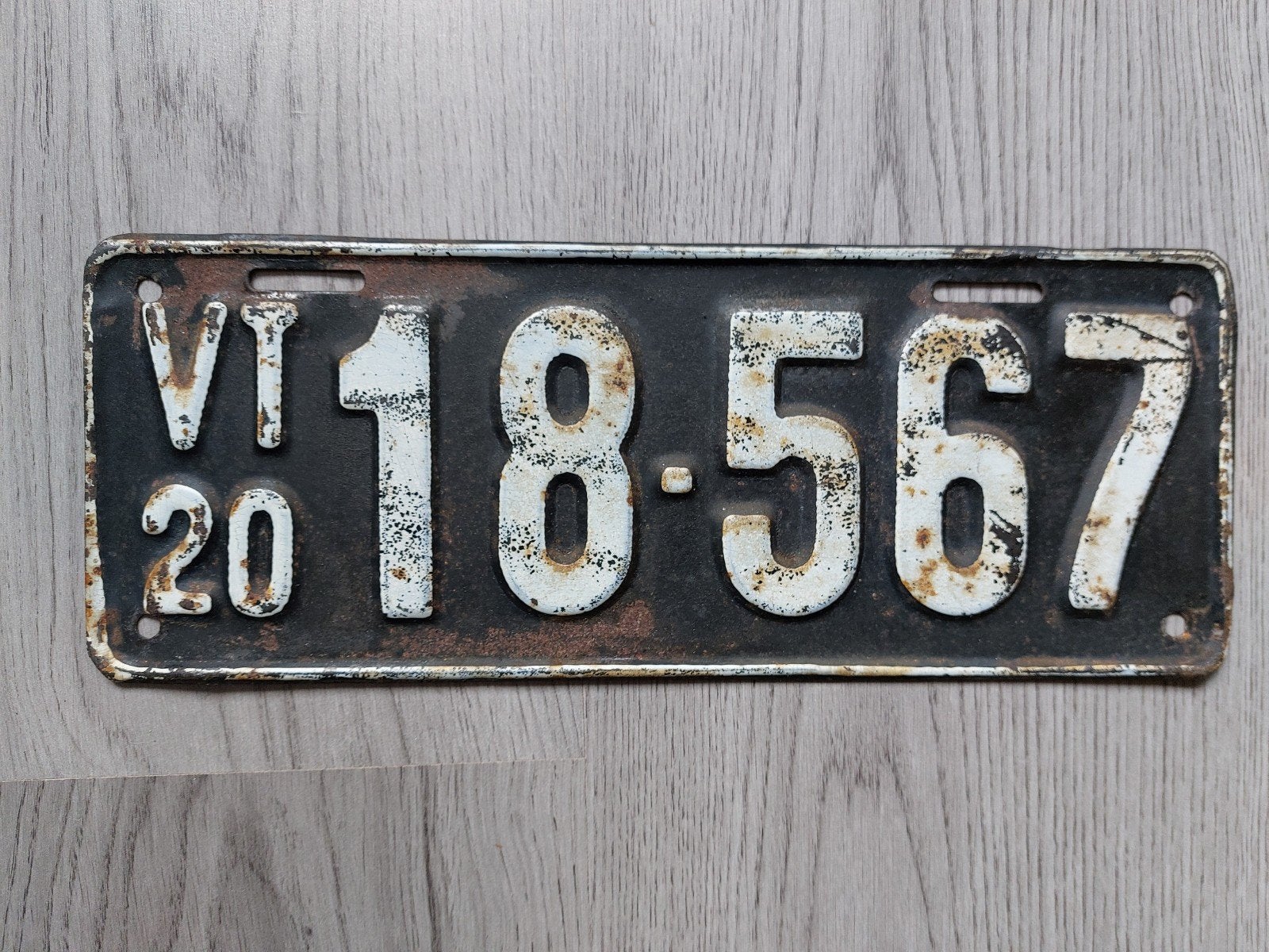 Kenteken 1920 Vermont USA Nummerplaat Nummerbord, Ophalen of Verzenden, Gebruikt, Auto's