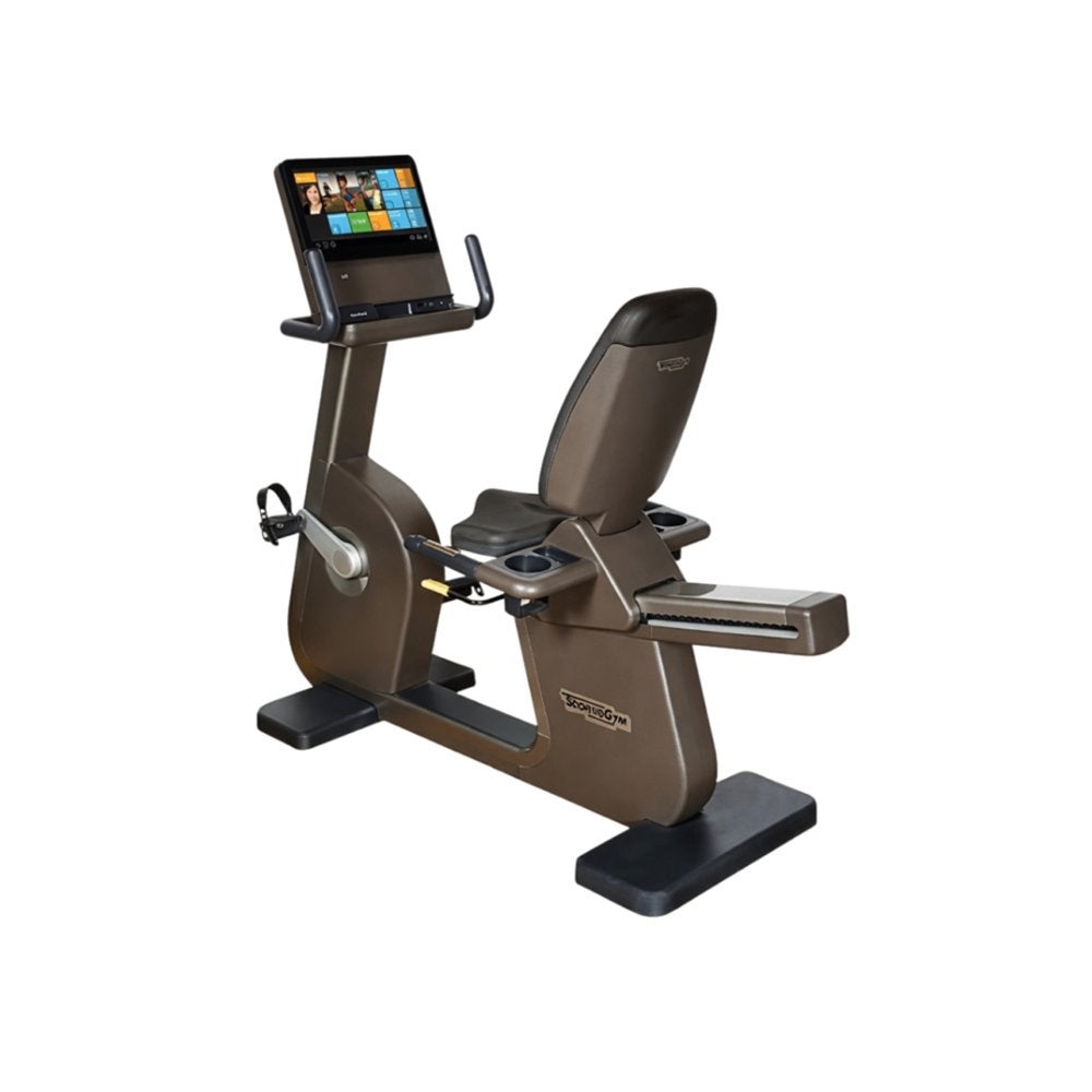 Technogym – Recline Artis Unity Recumbent Bike Carbon Grey, Ophalen of Verzenden, Zo goed als nieuw, Benen, Overige typen