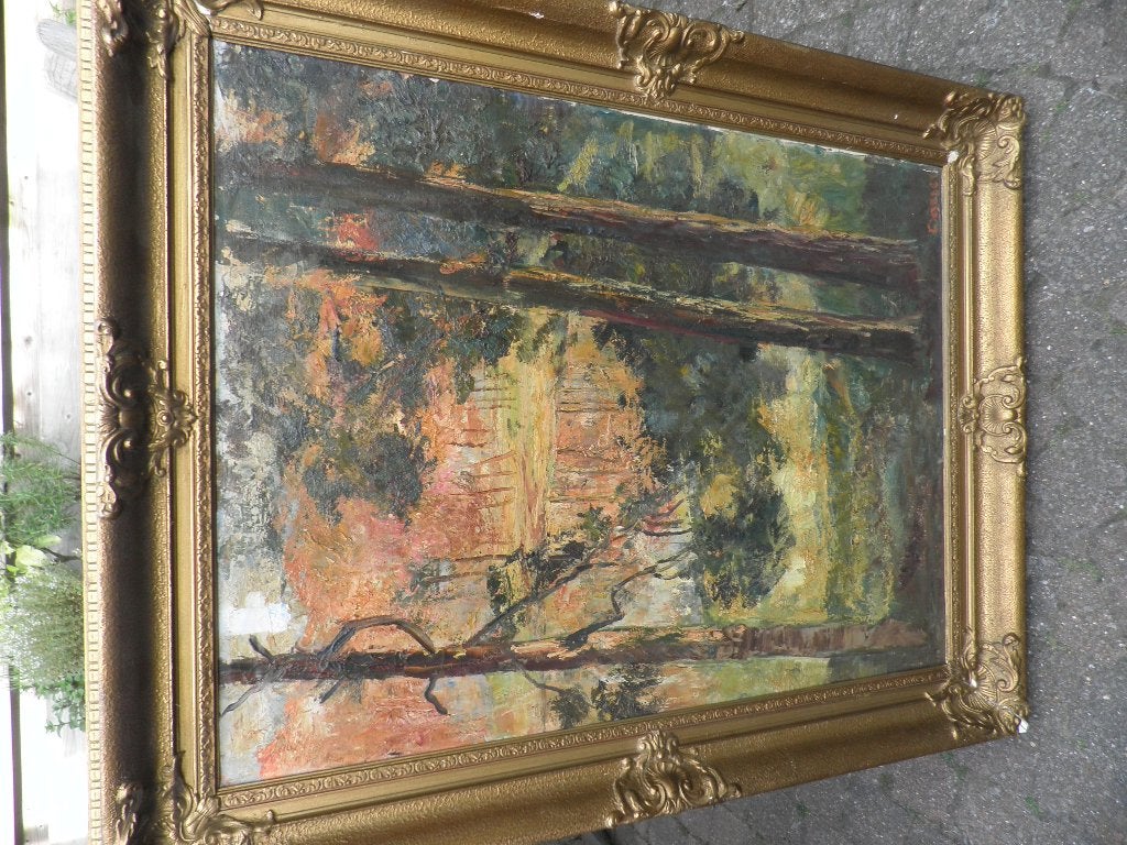Oude grote schilderij van Doeser, Ophalen of Verzenden