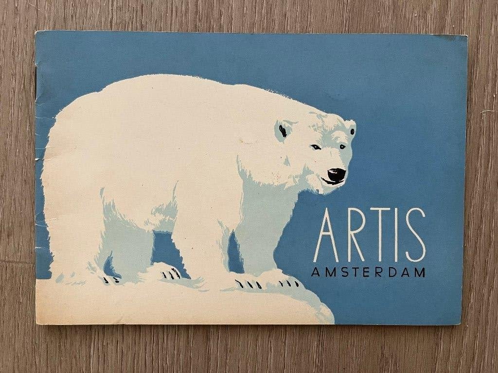 Brochure dierentuin Artis - jaren 50/60, Ophalen of Verzenden, Zo goed als nieuw