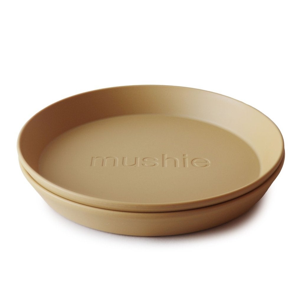Kinderbord Bord Rond Mosterd Geel (set 2) Mushie, 5870 W Fuqua Street - Suite 200 Houston, TX, 77085, Overige typen, Nieuw, Support@mushie.com