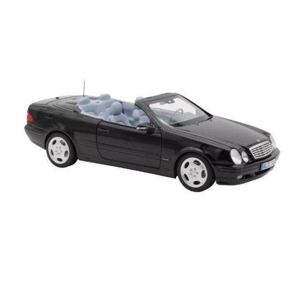Mercedes Benz CLK Cabriolet 2000 Zwart Schaal 1/18 Norev, Auto, Norev, Ophalen of Verzenden, Norev