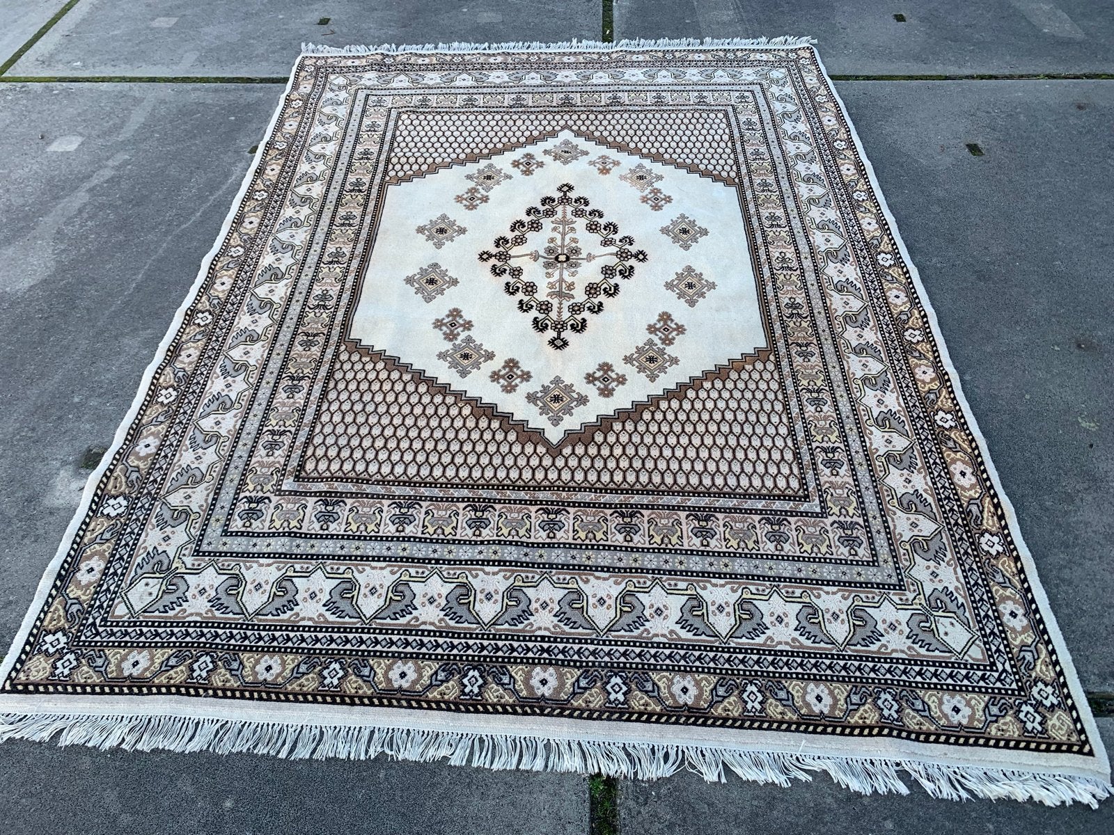 Prachtig type Bidjar” Perzisch “tapijt - Crème/Bruin,71x234, 150 tot 200 cm, Vintage, 200 cm of meer, Ophalen of Verzenden